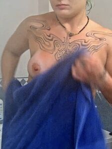 taking a shower